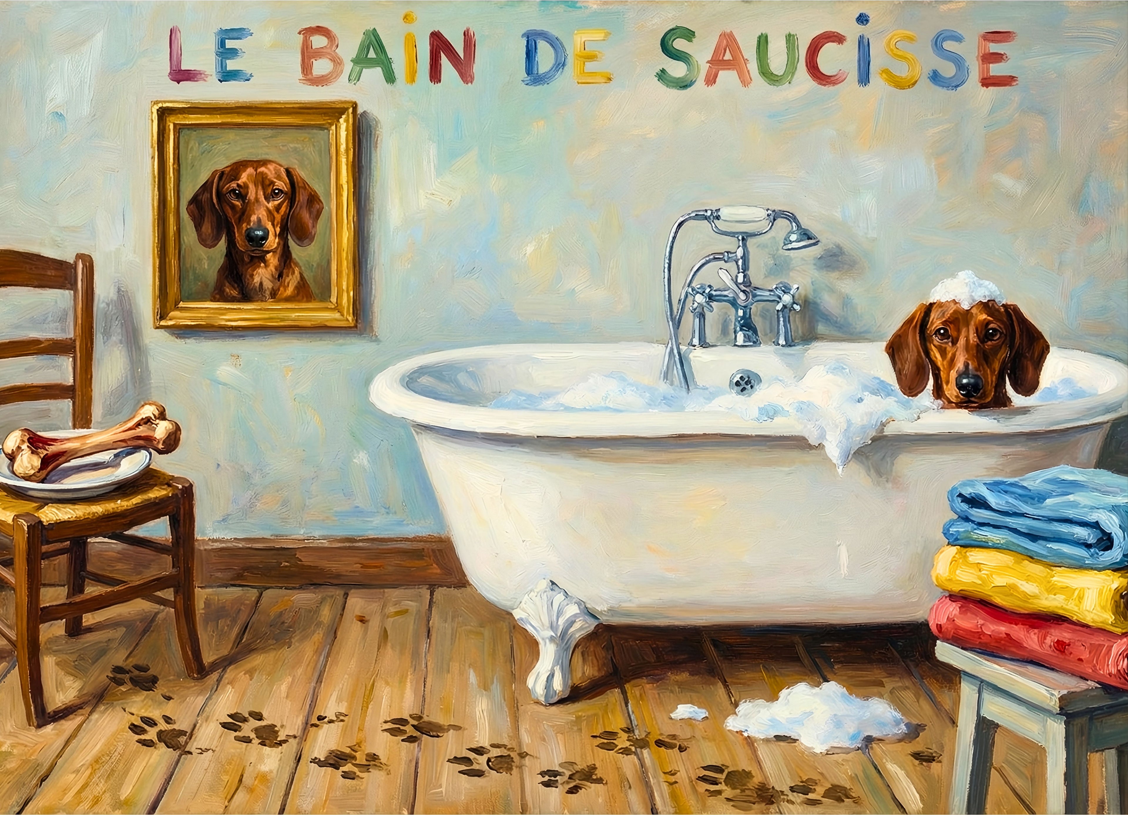 Le Bain De Saucisse 1000 Piece Jigsaw Puzzle