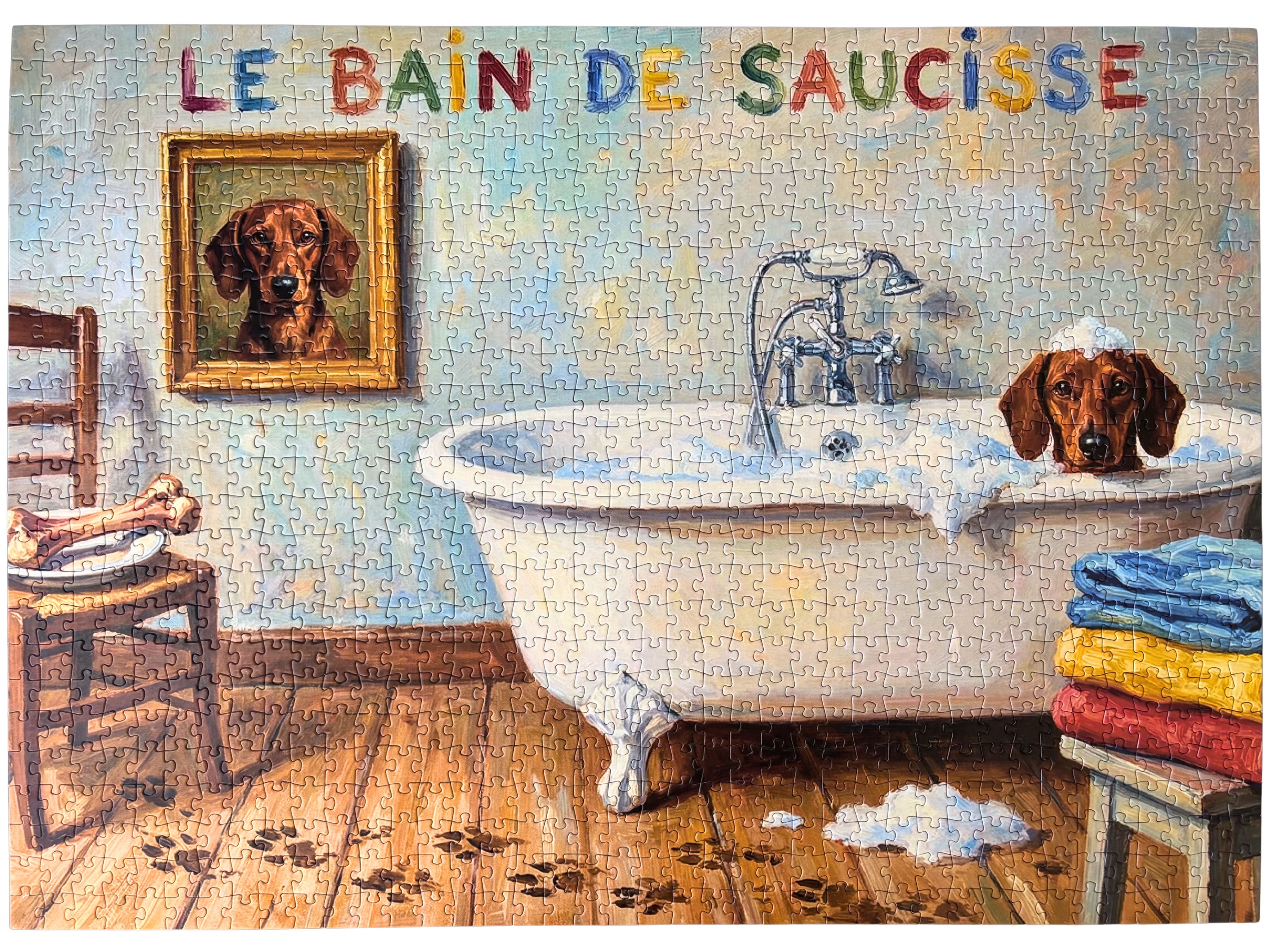 Le Bain De Saucisse 1000 Piece Jigsaw Puzzle