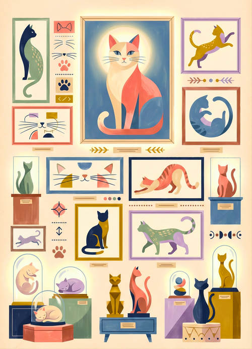 Cat Museum 1000 Piece Jigsaw Puzzle